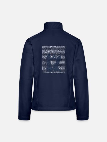 Beherzte Kendo Turnierkämpferin - Frauen Softshelljacke - Navy - Hinten