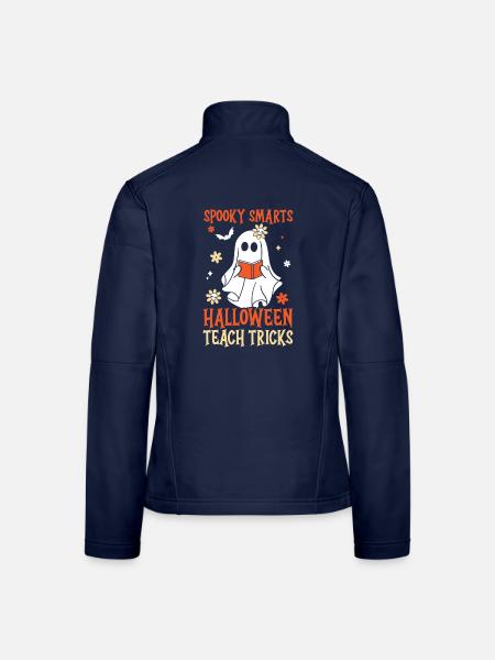 Spooky Smarts: Halloween Teach Tricks Teacher - Frauen Softshelljacke - Navy - Hinten