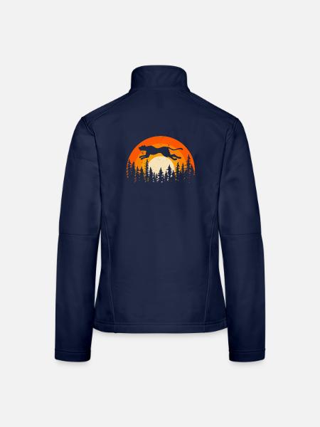 Gepardenflüsterer Wildtier Tierpfleger - Frauen Softshelljacke - Navy - Hinten