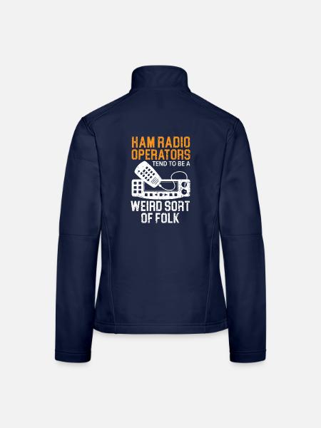 Ham Radio Operators Tend To Be Weird Sort Of Folk - Frauen Softshelljacke - Navy - Hinten
