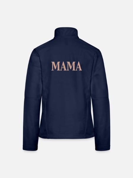 Mama - Frauen Softshelljacke - Navy - Hinten