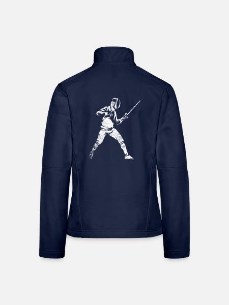 Tapferer Florettfechter Turnierkampf - Frauen Softshelljacke - Navy - Hinten