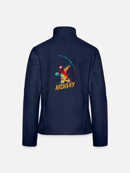 Präziser Bogensport Waldparcours - Frauen Softshelljacke - Navy - Hinten