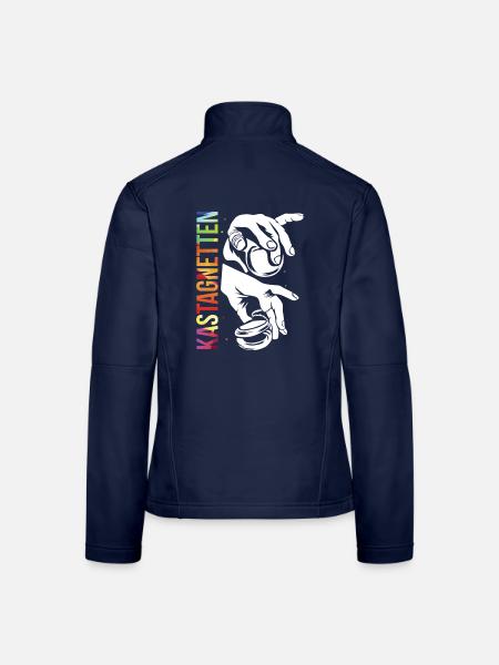 Feurige Kastagnetten Flamencotanz - Frauen Softshelljacke - Navy - Hinten
