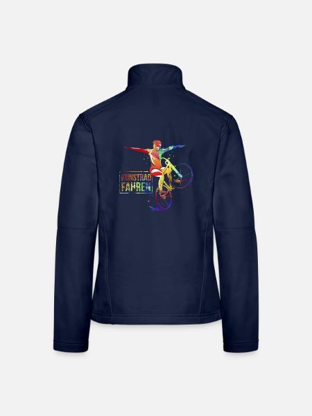 Artistisches Kunstradfahren Wettkampf - Frauen Softshelljacke - Navy - Hinten