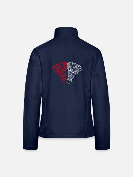 Flinker Speedminton Turnierspieler - Frauen Softshelljacke - Navy - Hinten