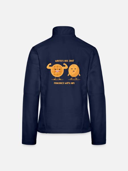 Proteinreiche Waffel Bodybuilder - Frauen Softshelljacke - Navy - Hinten