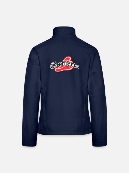 Carnivore - Fleischfresser - Beef - Steak - Frauen Softshelljacke - Navy - Hinten