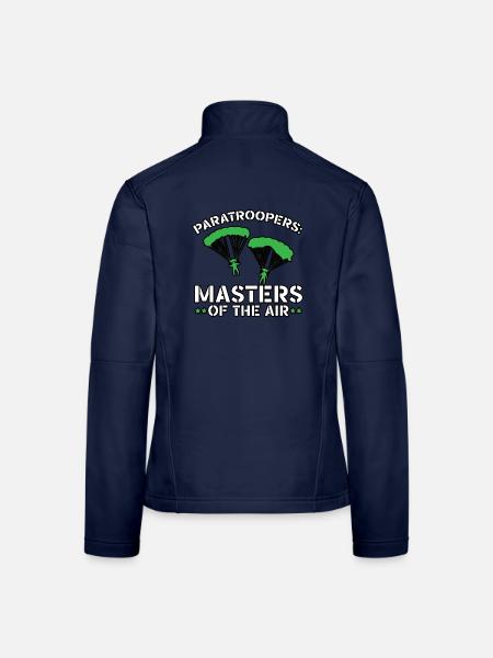 Fallschirmjäger Fallschirmspringen Fallschirmsprin - Frauen Softshelljacke - Navy - Hinten