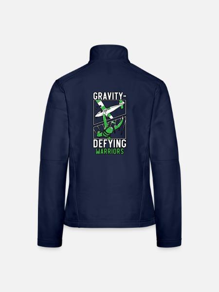 Fallschirmjäger Fallschirmspringen Fallschirmsprin - Frauen Softshelljacke - Navy - Hinten