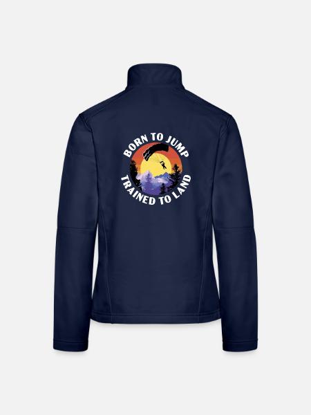 Fallschirmjäger Fallschirmspringen Fallschirmsprin - Frauen Softshelljacke - Navy - Hinten