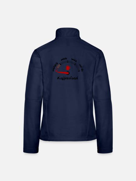 Kaffeeanzeige müde - Frauen Softshelljacke - Navy - Hinten