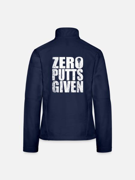 Zéro putt donné golfeur joueur de golf blagues - Frauen Softshelljacke - Navy - Hinten