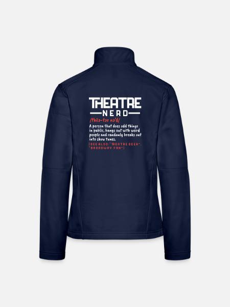 Theater Nerd Broadway Musical Bühnendarstellerin - Frauen Softshelljacke - Navy - Hinten