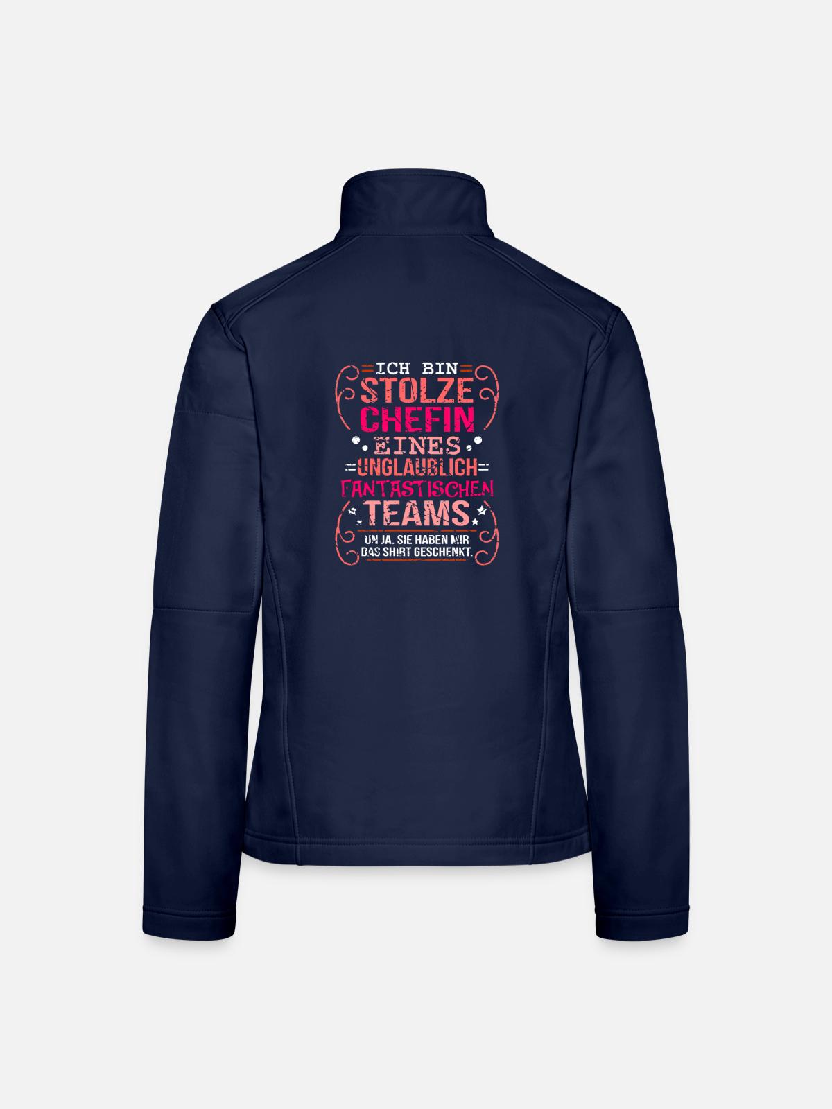 Stolze Chefin Firma Boss - Frauen Softshelljacke - Navy - Hinten
