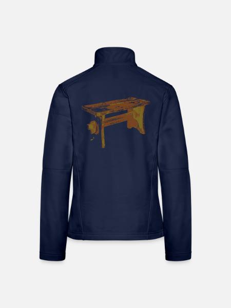 Holzschemel - Holzschamerl - Frauen Softshelljacke - Navy