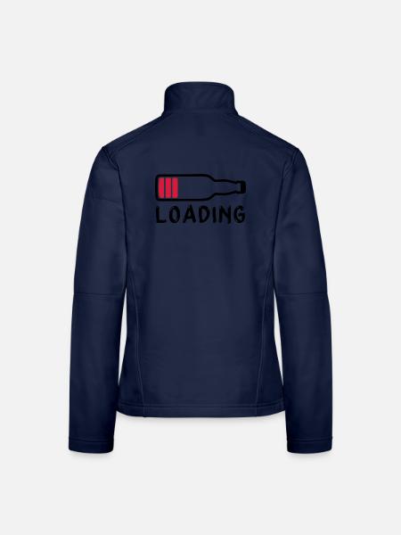 Laden Bier trinken - Laden - Frauen Softshelljacke - Navy - Hinten