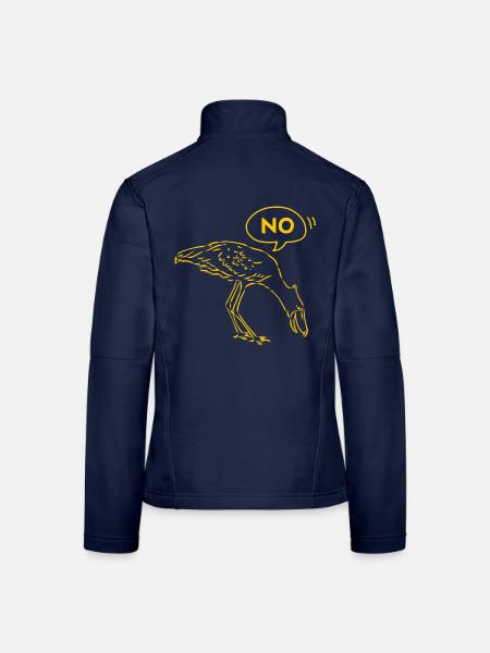 Schuhschnabel Storch Walkopf Vogelliebhaber Vogelb - Frauen Softshelljacke - Navy - Hinten