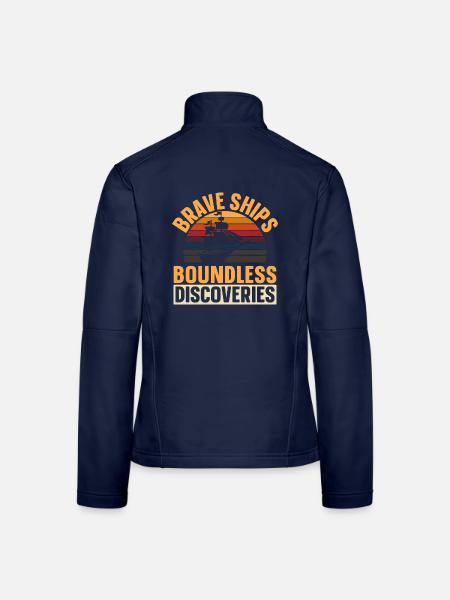 Tapfere Schiffe - grenzenlose Entdeckungen - Kolum - Frauen Softshelljacke - Navy - Hinten