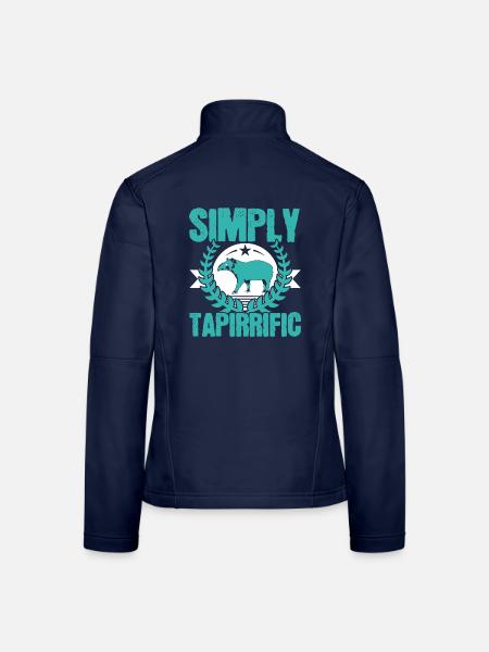 Einfach tapirhaft Wildtier Tierpfleger Tapir - Frauen Softshelljacke - Navy - Hinten