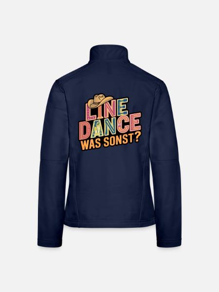 Line Dance mein Hobby - meine Passion - mein Ding - Frauen Softshelljacke - Navy - Hinten