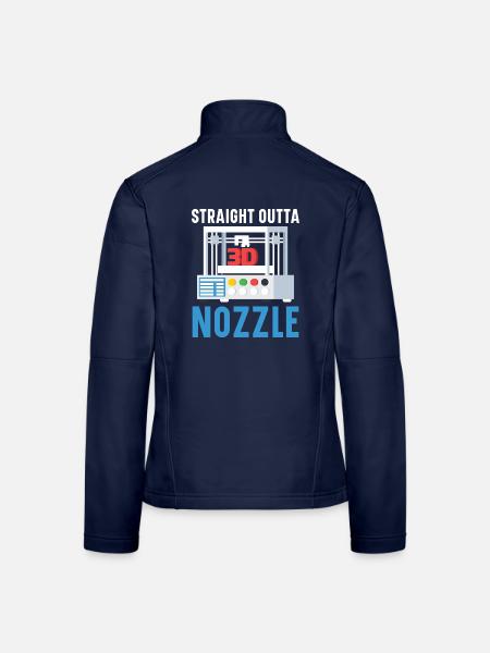 Direkt aus der Düse Machinist 3D-Drucken - Frauen Softshelljacke - Navy