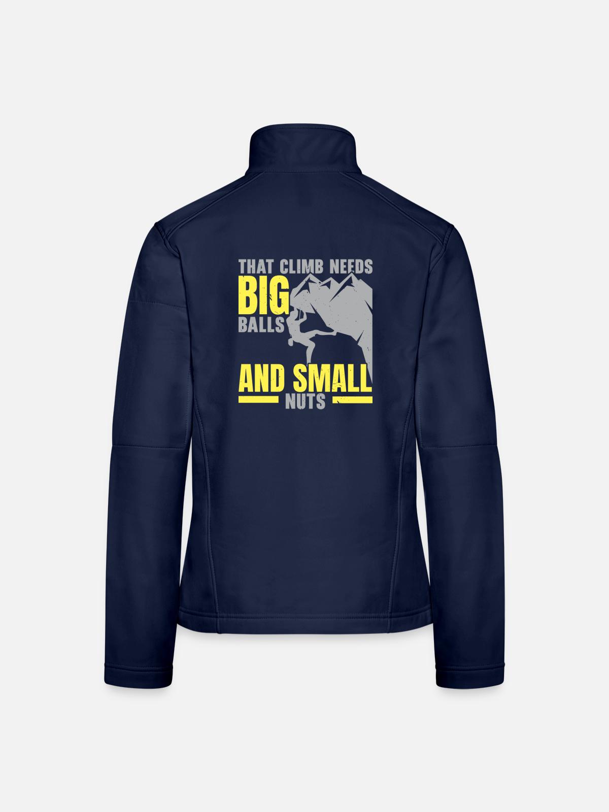 Boulderer Felskletterer Bergsteiger Bouldern - Frauen Softshelljacke - Navy - Hinten