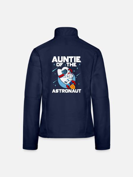 Tante des Astronauten Geburtstag Party Bday - Frauen Softshelljacke - Navy - Hinten