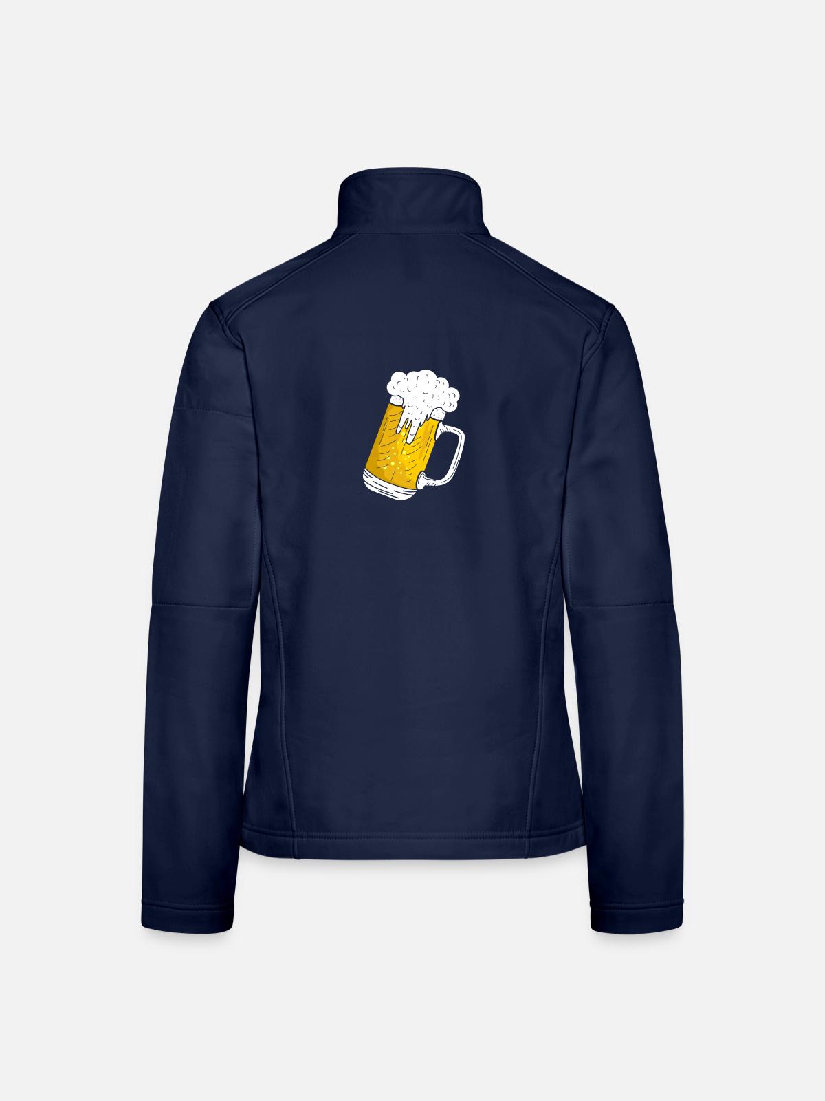 Bier - Frauen Softshelljacke - Navy - Hinten