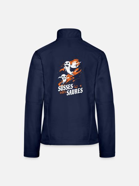 Halloween Gespenster - Süßes oder Saures - Frauen Softshelljacke - Navy - Hinten