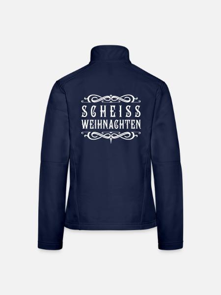 Scheiss Weihnachten - Frauen Softshelljacke - Navy - Hinten