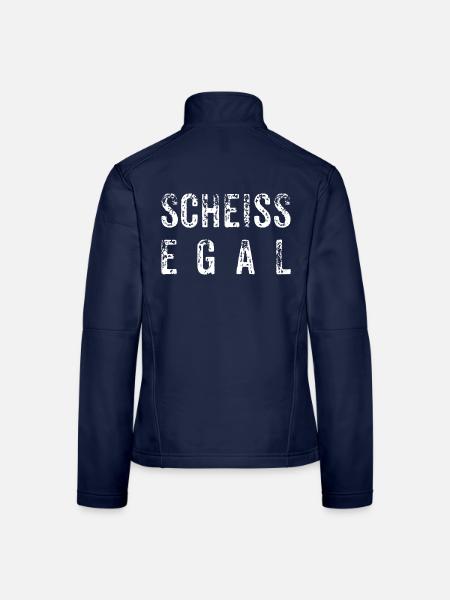 Scheiss Egal Distressed Tee - Frauen Softshelljacke - Navy - Hinten
