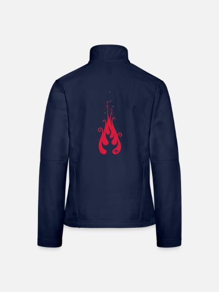 Feuer-Logo - Frauen Softshelljacke - Navy