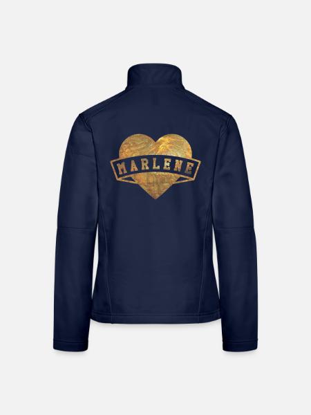 Marlene Herzen Gold - Frauen Softshelljacke - Navy