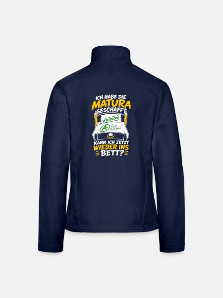 Matura geschafft kann ich ins Bett - Frauen Softshelljacke - Navy - Hinten