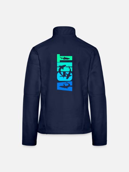 8. Geburtstag Haie Junge 8 Jahre alt Weißer Hai - Frauen Softshelljacke - Navy