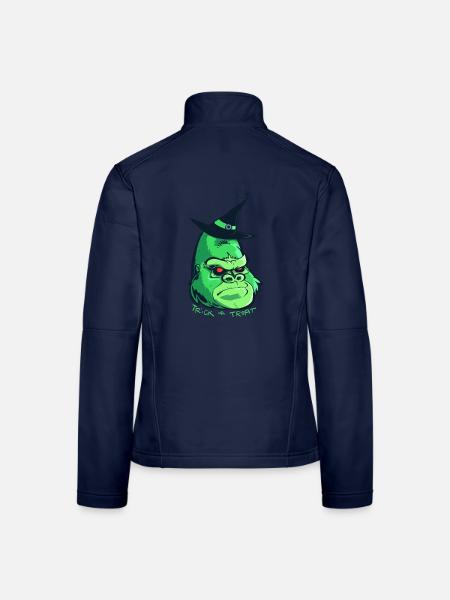 Halloween-Zombie-Gorilla - Frauen Softshelljacke - Navy