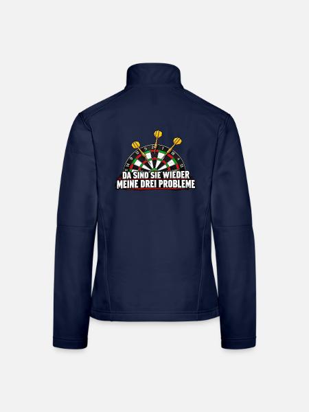 Dreiprobleme Dart Spruch - Frauen Softshelljacke - Navy