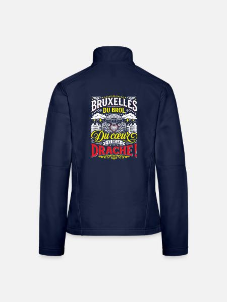 Brüssel: Brol, Herz und Bagger - Frauen Softshelljacke - Navy