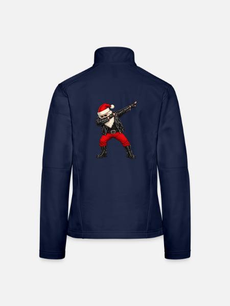 Weichnachten / Weichnachtsmann / Santa Dab - Frauen Softshelljacke - Navy