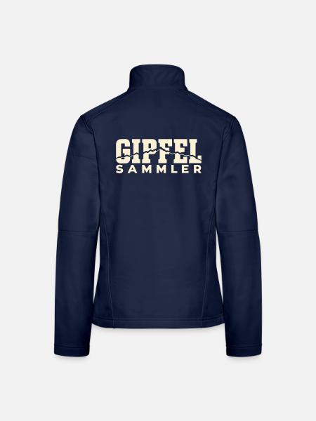 Gipfelsammler – Höhenprofil Retro - Frauen Softshelljacke - Navy
