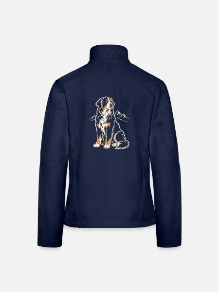 Berner Sennenhund – Alpiner Begleiter - Frauen Softshelljacke - Navy