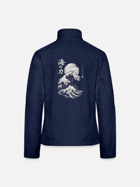 Japanese Great Wave – Japanese Art - Frauen Softshelljacke - Navy