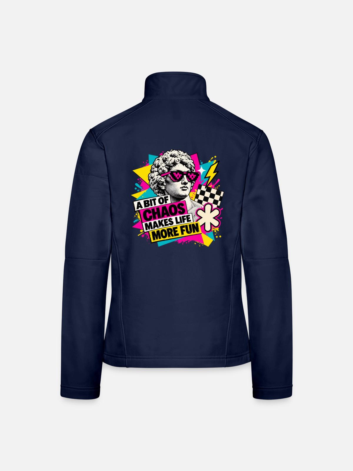 Ein bisschen Chaos - Frauen Softshelljacke - Navy - Hinten