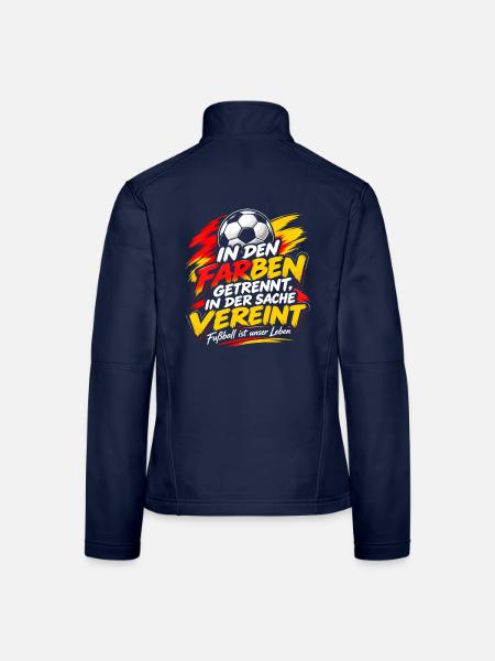 In den Farben getrennt – In der Sache vereint - Frauen Softshelljacke - Navy - Hinten