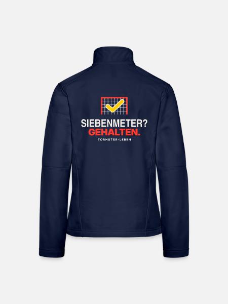 Siebenmeter? Gehalten. - Frauen Softshelljacke - Navy