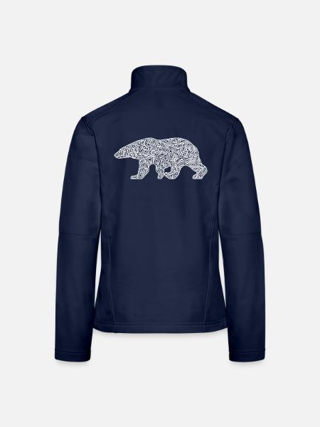 Eisbär – Frostwirbel - Frauen Softshelljacke - Navy - Hinten