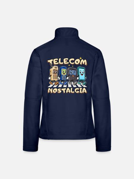 Telekommunikations-Nostalgie-Abteistraße - Frauen Softshelljacke - Navy