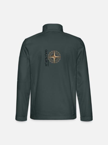 Norderney Koordinaten Insel - Unisex Softshelljacke - Dunkelgrau