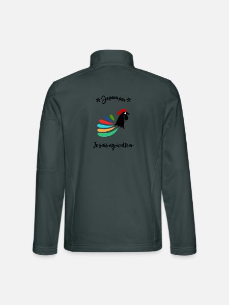 BAUER. LANDWIRTSCHAFT. BAUER - Unisex Softshelljacke - Dunkelgrau - Hinten